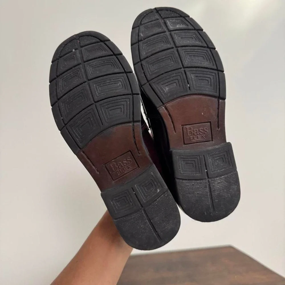 GH Bass Kids Boy 2M burgundy leather loafer youth dress red brown